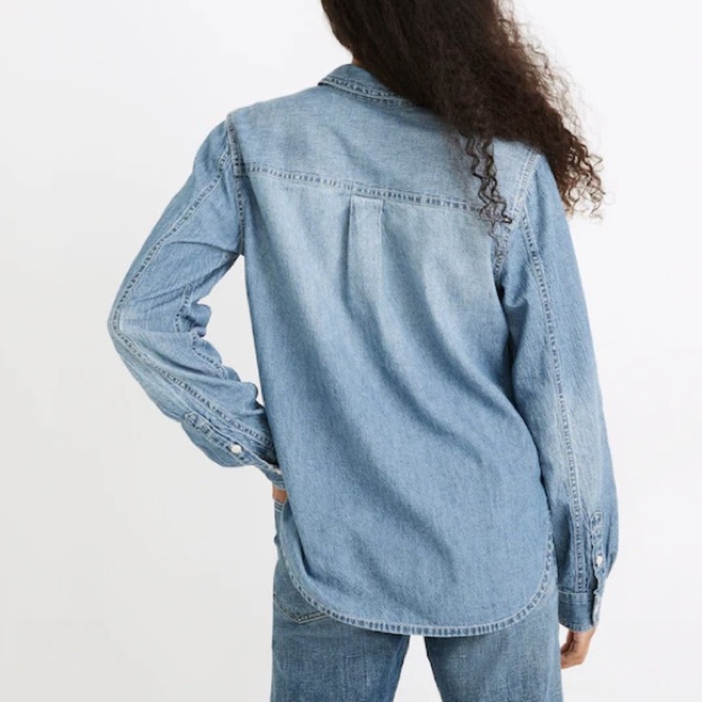 Madewell Denim Button-Up Shirt - XXS - Picture 2 of 5